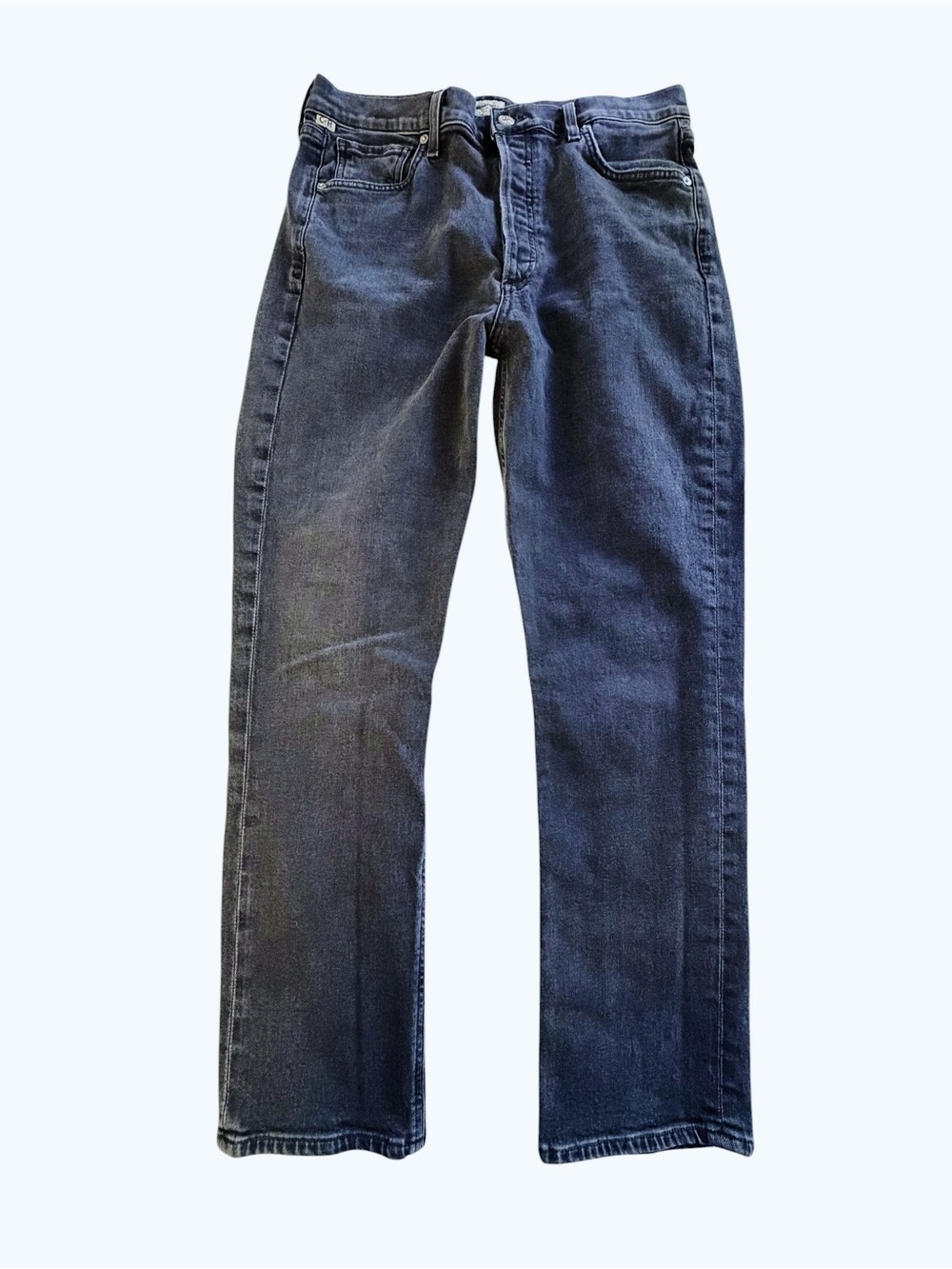 Citizens of Humanity Charlotte High Rise Straight Jeans Black Gray Wash Size 30